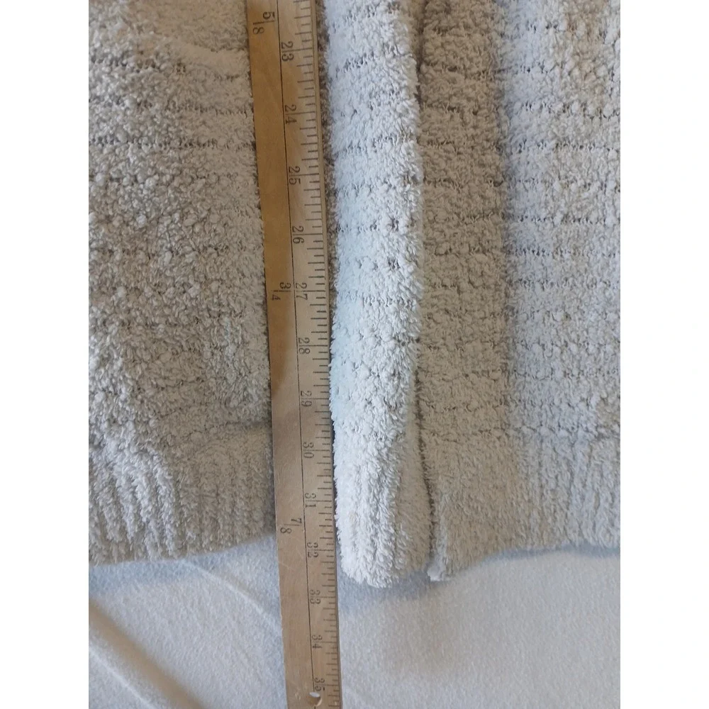 Barefoot dreams cozy chic open front cardigan lounge NWT size M flaw